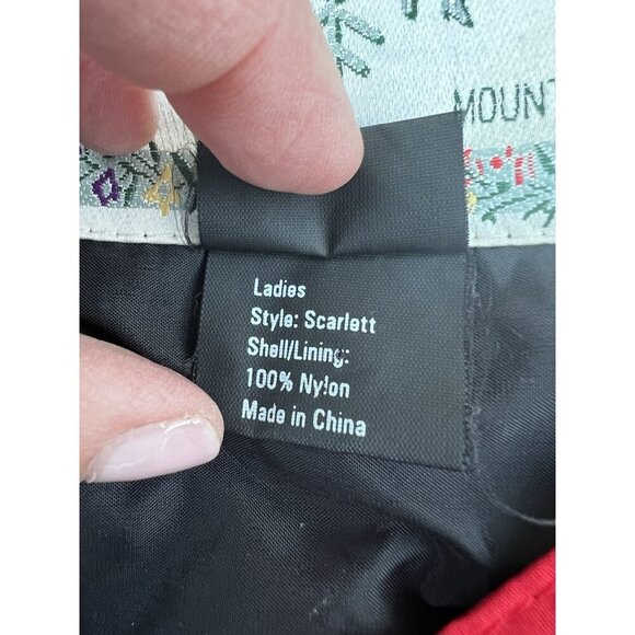 Vintage 90s Obermeyer Scarlett purple floral embroidered ski jacket alpine S - Picture 8 of 16